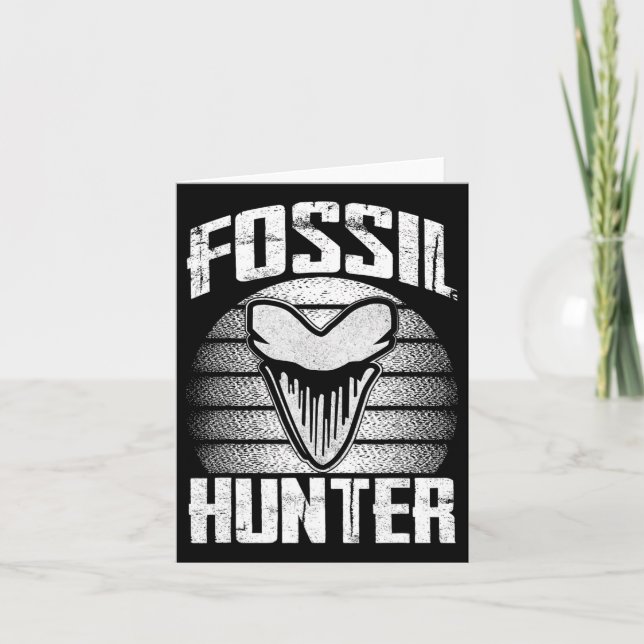 Fossil Hunter Megalodon Prehistoric Shark Tooth Me Card (Front)