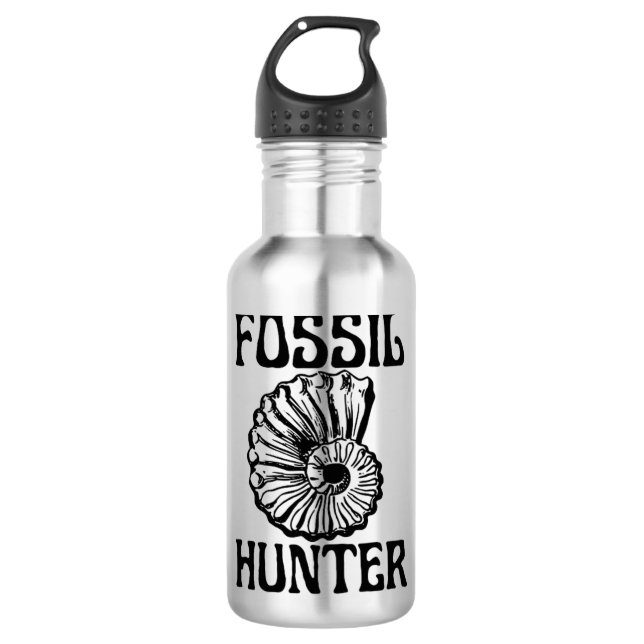 Fossil Hunter Stainless Steel Water Bottle (Front)