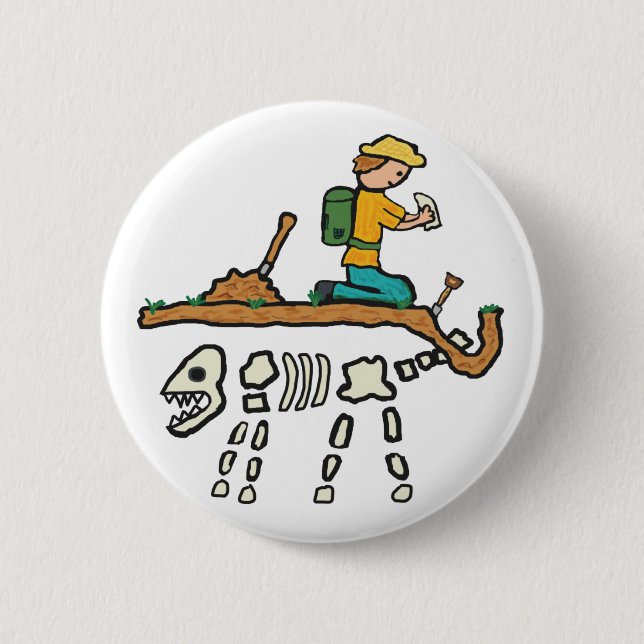 Fossil Hunting Button (Front)
