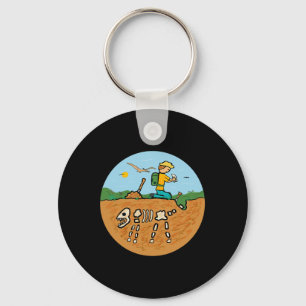 Fossil Hunting Dinosaur Bones Paleontologist Fossi Keychain