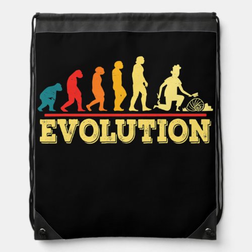 Fossil Hunting Evolution Fossil In Rock Funny Drawstring Bag