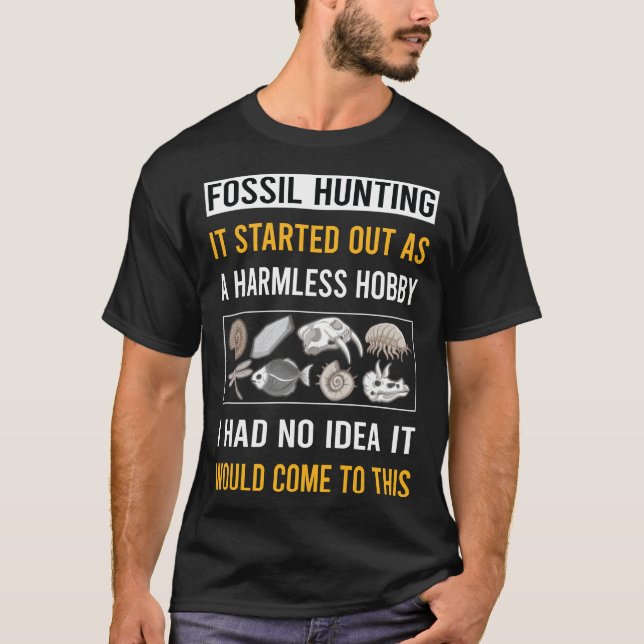 Fossil Hunting Fossils Paleontology Paleontologist T-Shirt (Front)