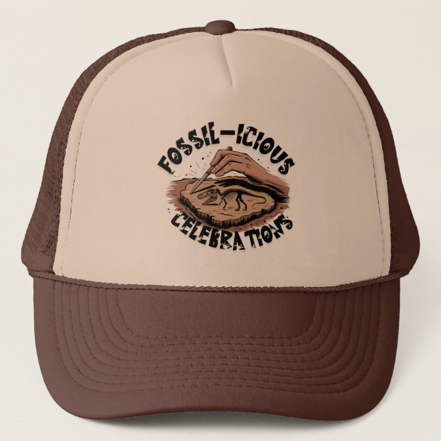 Fossil-icious Celebrations  Trucker Hat (Front)