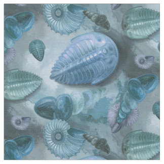 Fossil Layers - Stone texture - (Blue) Fabric