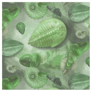 Fossil Layers - Stone texture - (Green) Fabric