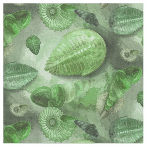 Fossil Layers - Stone texture - (Green) Fabric