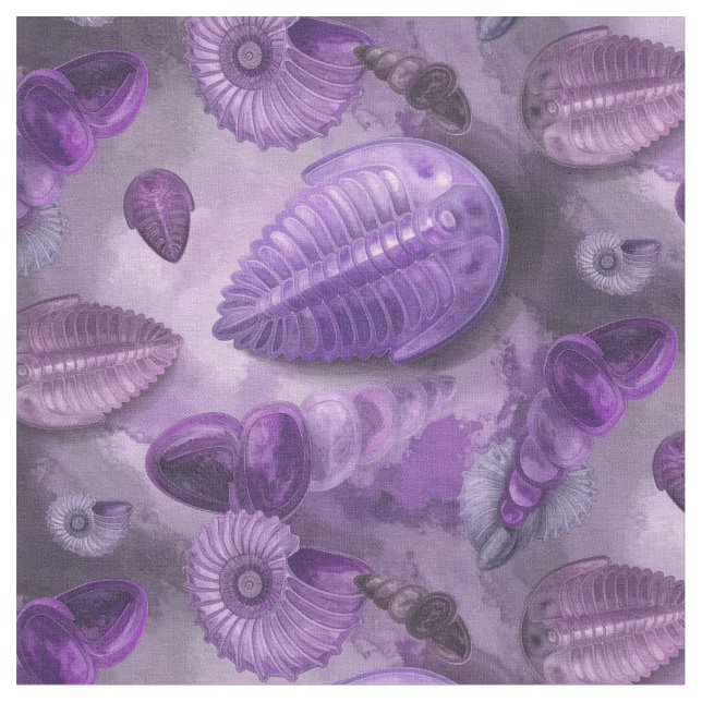 Fossil Layers - Stone texture - (Purple) Fabric (Close Up)
