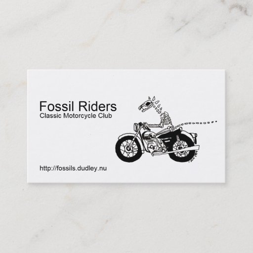Customizable Fossil Riders Business Card