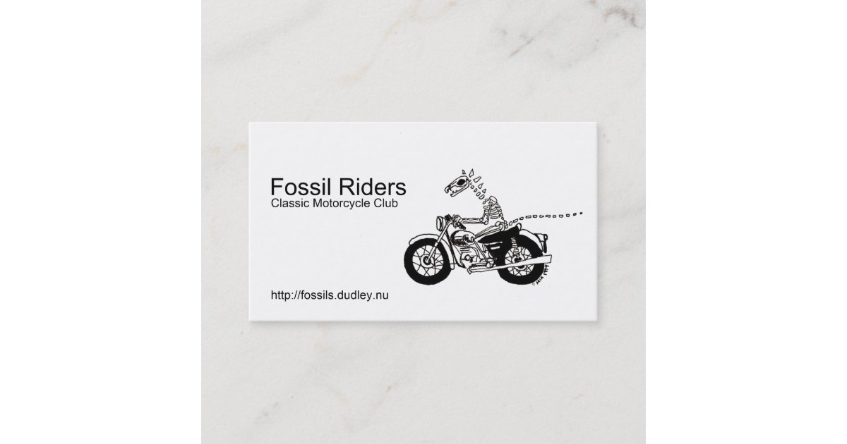 Fossil Riders Business Card | Zazzle
