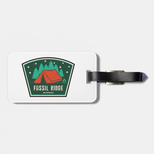 Fossil Ridge Wilderness Colorado Camping Luggage Tag (Back Horizontal)