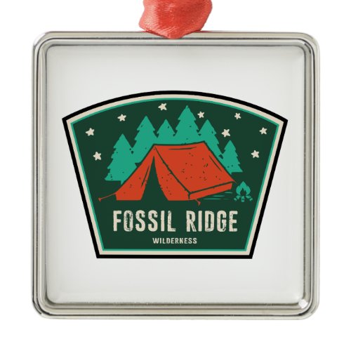 Fossil Ridge Wilderness Colorado Camping Metal Ornament