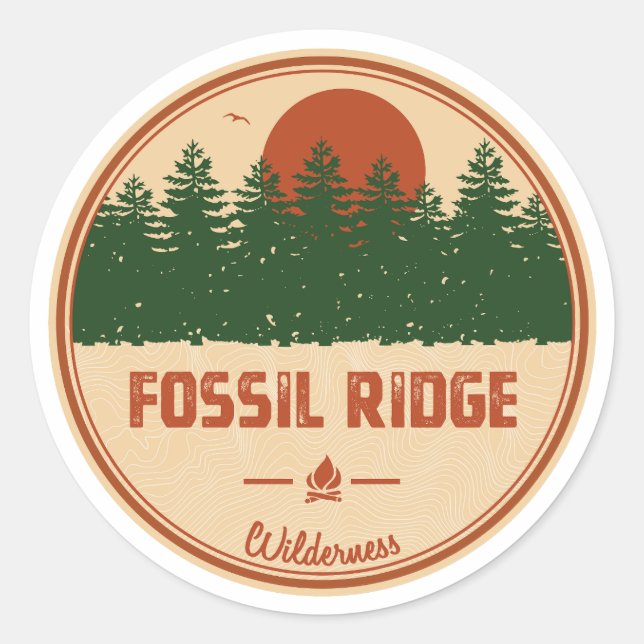 Fossil Ridge Wilderness Colorado Classic Round Sticker (Front)