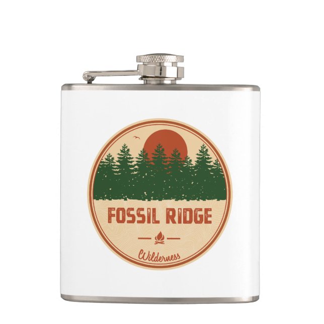 Fossil Ridge Wilderness Colorado Flask (Front)