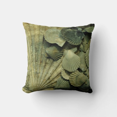 Fossil Scallop Shell Collection Pillow
