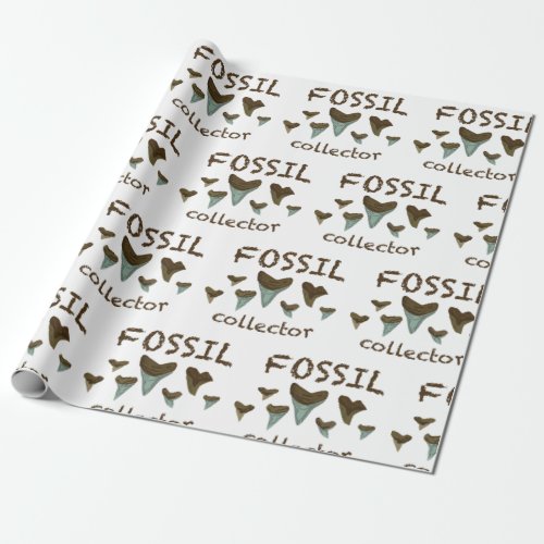 Fossil Shark Teeth Wrapping Paper