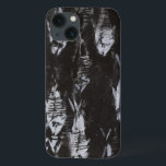Fossil White Fish on Black Background iPhone 13 Case<br><div class="desc">This fossil-inspired image is perfect for your fish collection. This image is simple as it only includes two colors:black and white. Choose this artprint today on your product.</div>