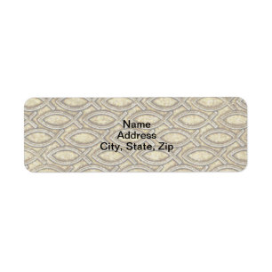 FOSSILIZED JESUS FISH LABEL