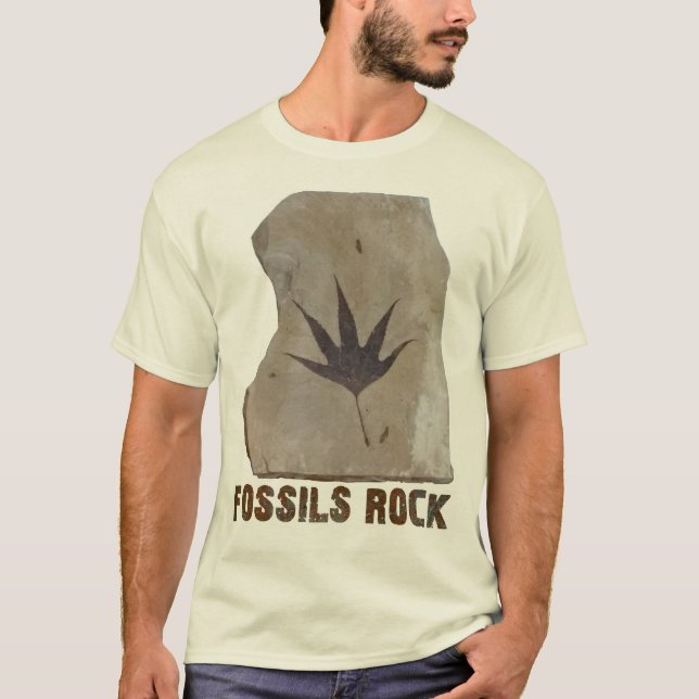 Fossils Rock for Paleontologists and Geologists T-Shirt (Front)