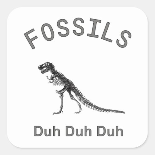 Fossils Square Sticker