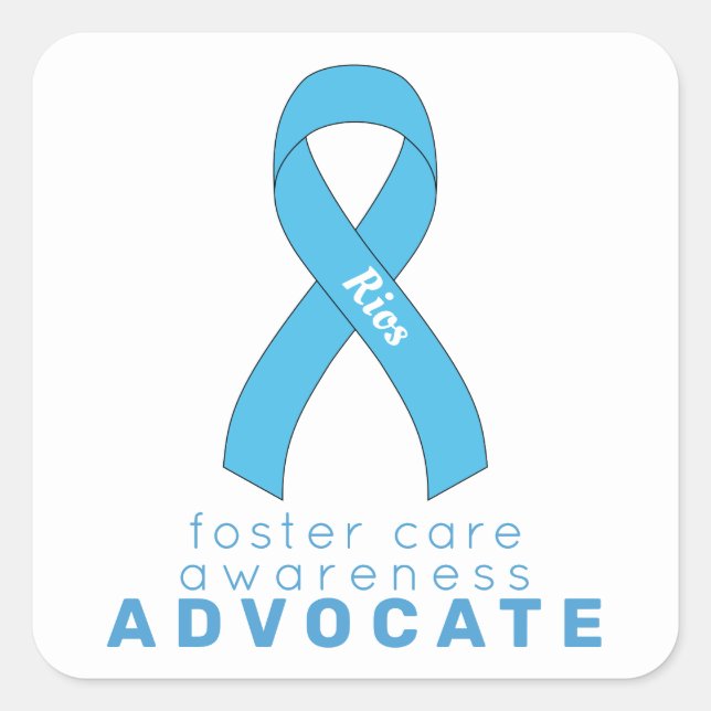Foster Care Advocate White Square Sticker (Front)