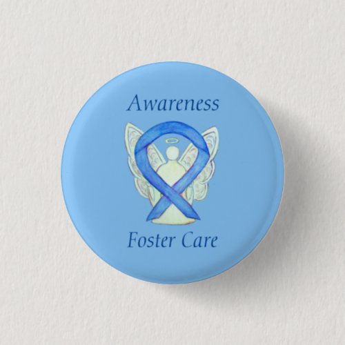 Foster Care Angel Blue Awareness Ribbon Pin