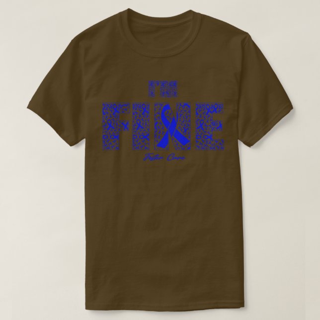 Foster Care Awareness Fine Ribbons In This Family  T-Shirt (Design Front)