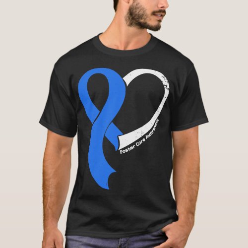 Foster Care Awareness Hople Love Heart Ribbon Happ T_Shirt