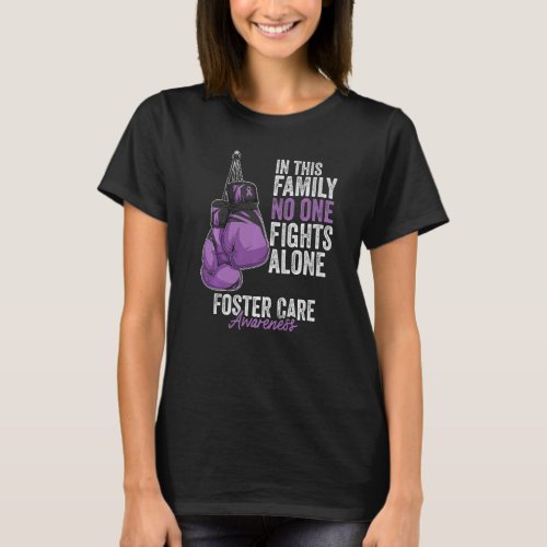 Foster Care Awareness Month Boxing Gloves Lavender T_Shirt