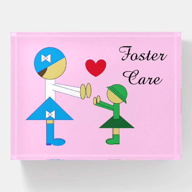 Foster Care in Pink: Paperweight (Front)