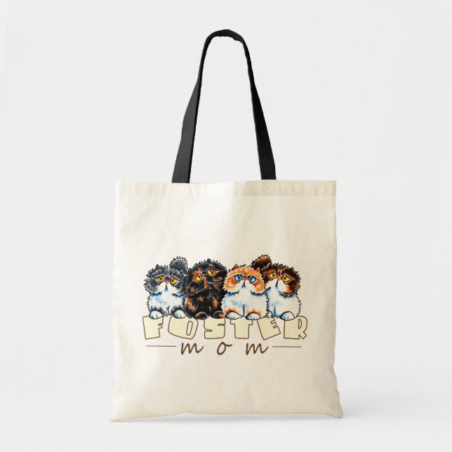 Foster Cat Mom Tote Bag (Front)