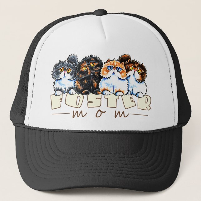 Foster Cat Mom Trucker Hat (Front)