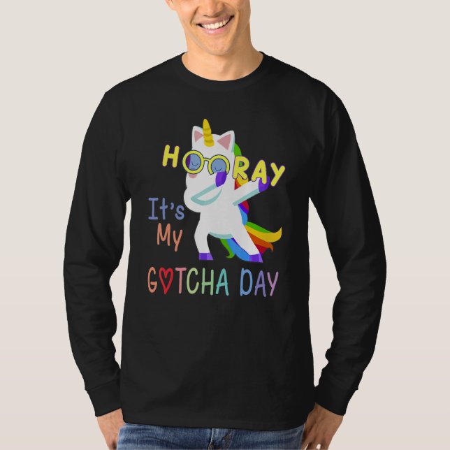Foster Child Adoption  Hooray It's My Gotcha Day K T-Shirt (Front)