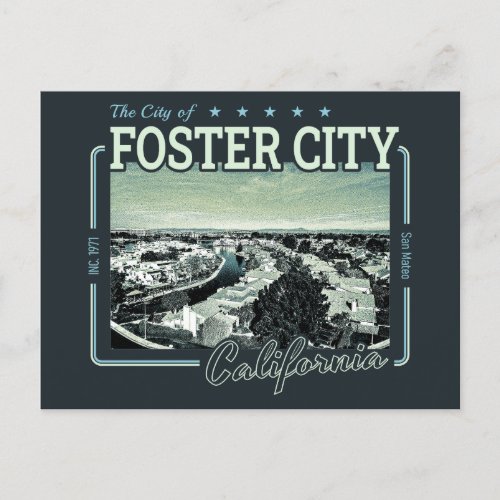 FOSTER CITY SAN MATEO CALIFORNIA POSTCARD