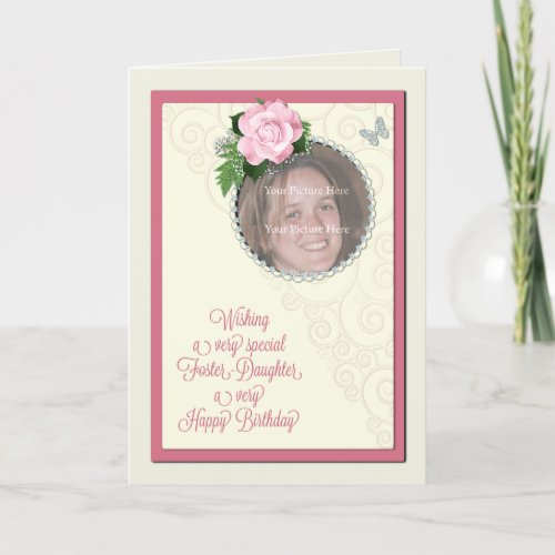 Foster daughter add a photobirthday card