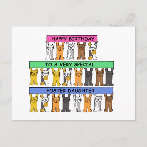 Foster Daughter Happy Birthday Postcard