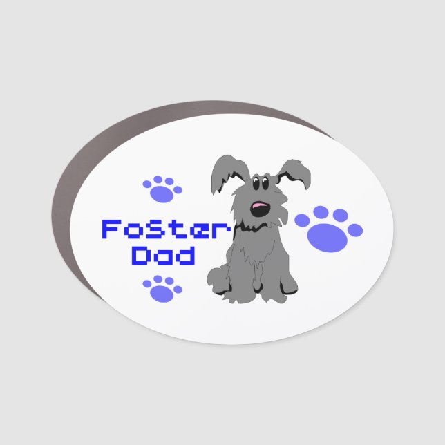 Foster Dog Dad Car Magnet (Front)