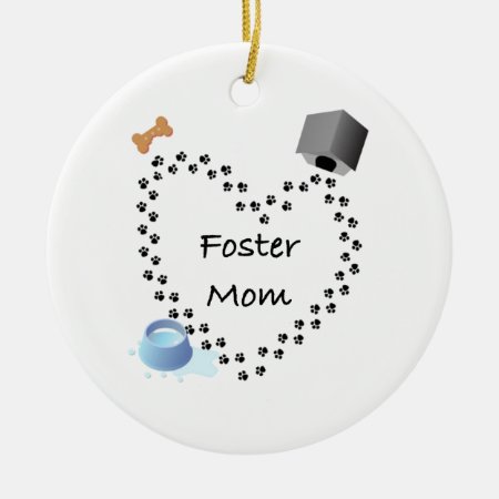 Foster (dog) Mom Ceramic Ornament