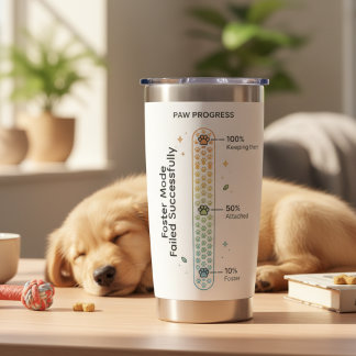 Foster Dog Mom Funny Pet Adoption Gift Insulated Tumbler
