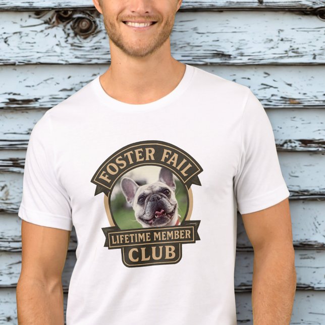 Foster Fail Lifetime Member – Retro Dog Rescue Tri-Blend Shirt (Pet Foster Failure Pet Photo tshirt)
