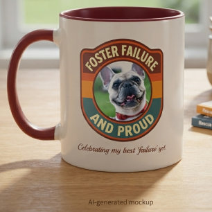Foster Failure and Proud Retro Animal Rescue Gift Mug