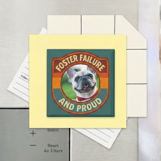 Foster Failure Retro Striped Photo Magnet