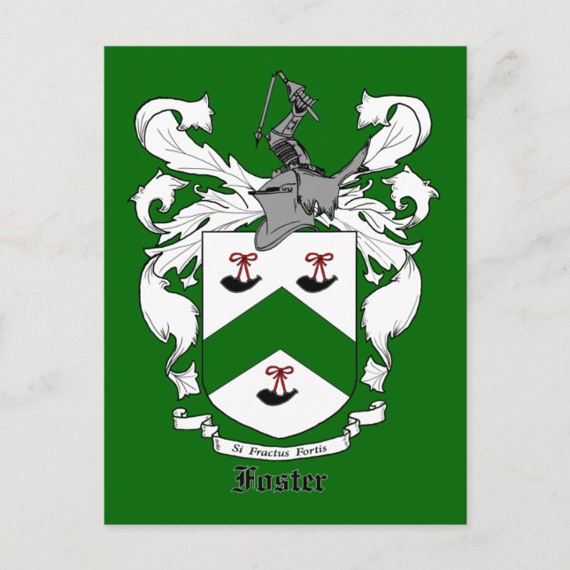Foster Family Crest Postcard (Front)
