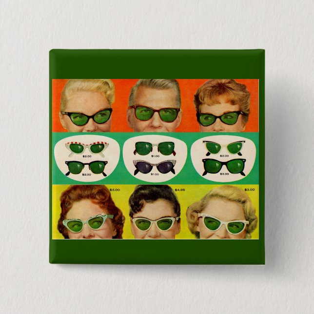 Foster Grant ad 1950s Button (Front)