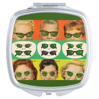 Foster Grant ad 1950s Compact Mirror