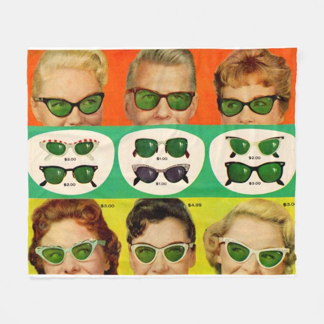 Foster Grant ad 1950s Fleece Blanket (Front (Horizontal))