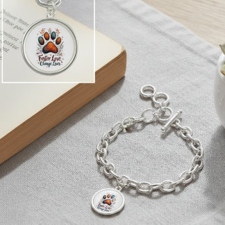 Foster Love Paw Print Advocate Pet Parent Bracelet
