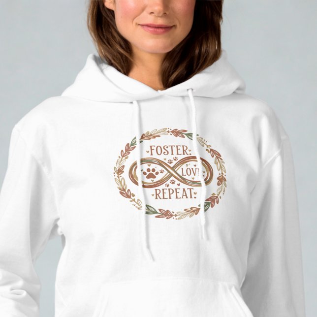 Foster Love Repeat Infinity Paw Hoodie (Animal foster hoodie)