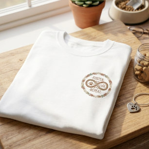 Foster Love Repeat Infinity Paw Wreath T-Shirt