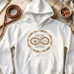 Foster Love Repeat Infinity Rescue Dog Mom Hoodie