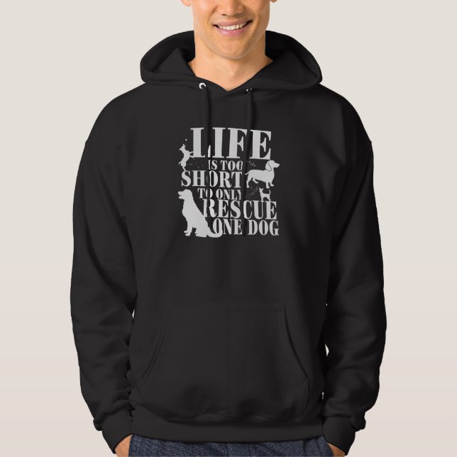 Foster Mom Dog Rescue Mom All Dogs Puppies  2 Hoodie (Front)